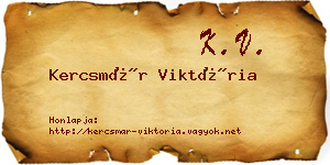 Kercsmár Viktória névjegykártya