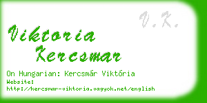viktoria kercsmar business card